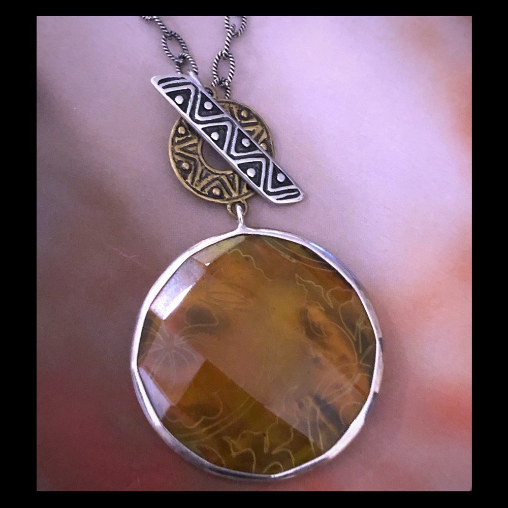 Silpada “Amber Waves” Sterling Silver Necklace